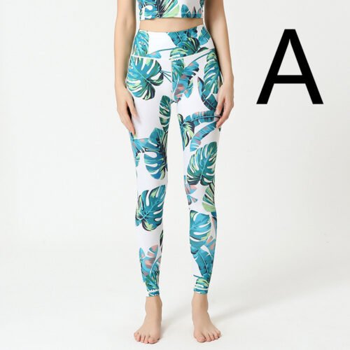 Printed Yoga Pants Tight-fitting High-waist Hip-lifting Fitness Pants Sports Fitness Yoga Wear