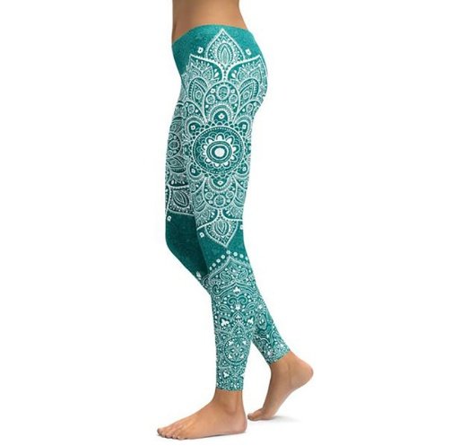 Printed Yoga Pants Women's Unique Fitness Tights Workout Sports Running Tights Sexy Push-ups Workout Tights Stretch Tights