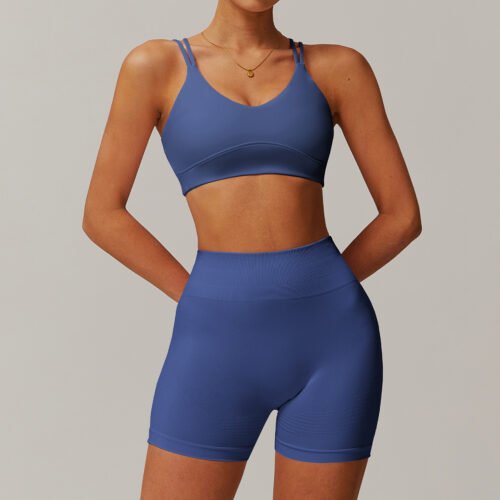 Quick-drying Yoga Suit Cross Beauty Back Workout Exercise Outfit