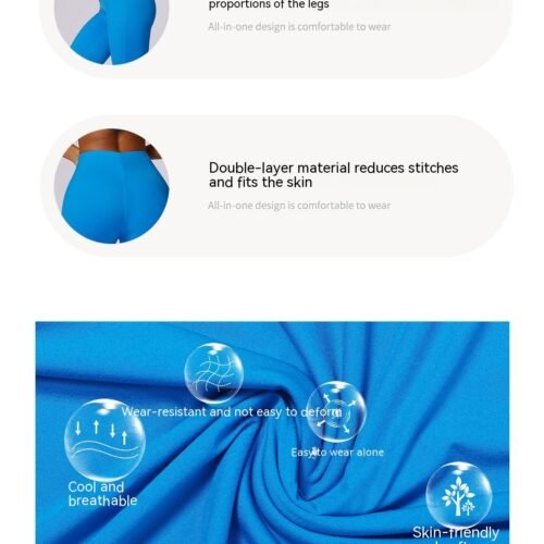 Sanding High Waist Hip Lift Yoga Slimming Belly Contracting Workout Running Pants