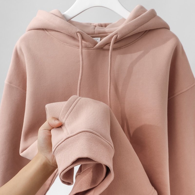 Womens Fleece-Lined Hoodie Heavyweight Solid-Color Drop-Shoulder Design With Extra Padding For Maximum Warmth