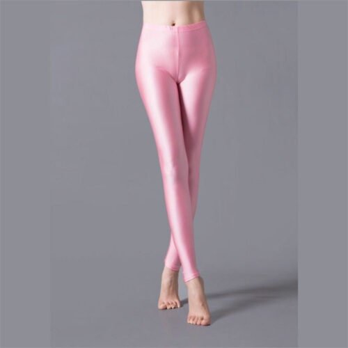 Milk Silk Shiny Pants Outer Wear Leggings Yoga