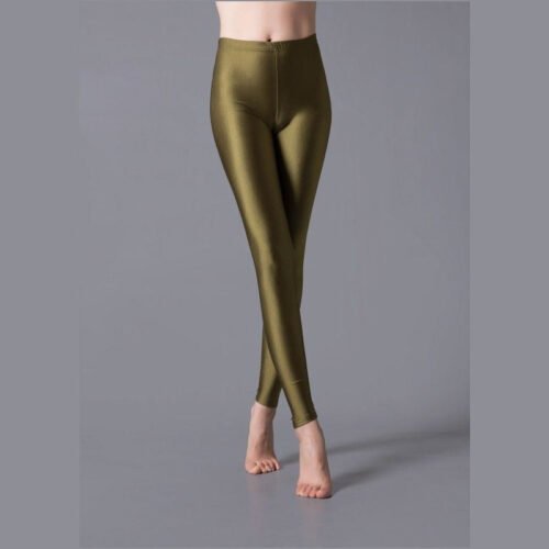 Milk Silk Shiny Pants Outer Wear Leggings Yoga