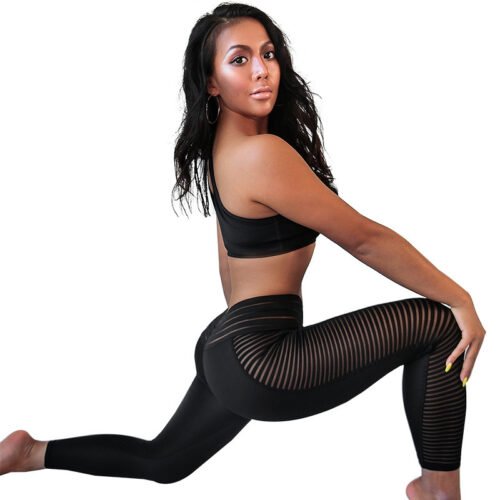Yoga Pants Mesh Stitching Cross-border Fitness Pants