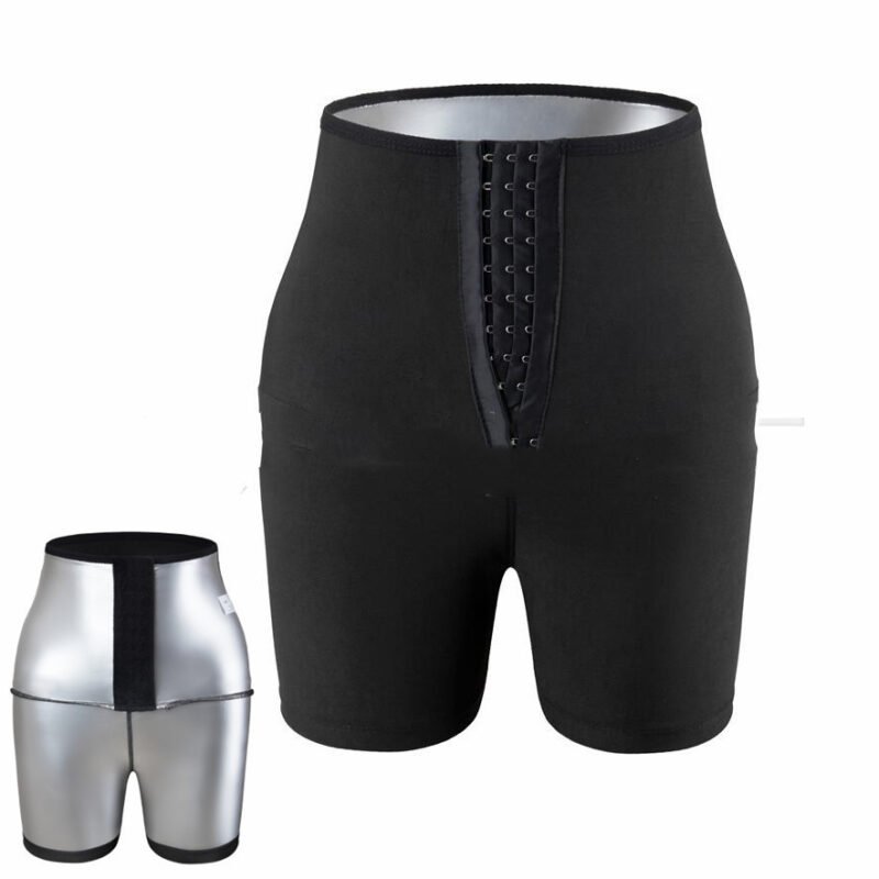 Ladies Sweating Hip Pants Yoga Sauna Beam High Waist Belly Pants Cross-Border Breasted Fitness Body Shaping Pants