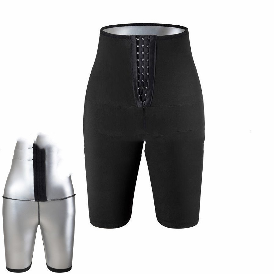 Ladies Sweating Hip Pants Yoga Sauna Beam High Waist Belly Pants Cross-Border Breasted Fitness Body Shaping Pants