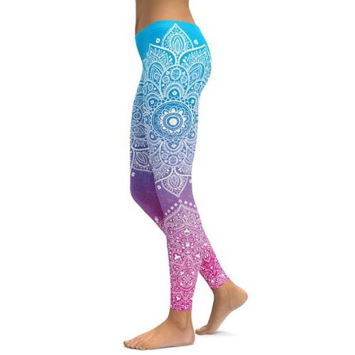 Printed Yoga Pants Women's Unique Fitness Tights Workout Sports Running Tights Sexy Push-ups Workout Tights Stretch Tights