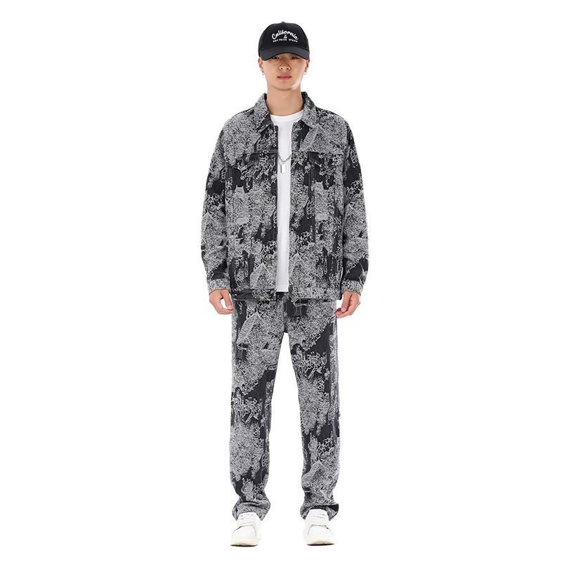 Mens Sophisticated Embossed Denim Jacket For Spring And Autumn In A Casual American Style