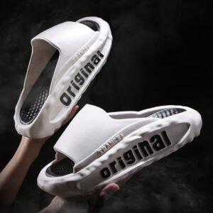 Men's Slippers Thick Bottom For Outdoors Trendy Non-slip Wear-resistant