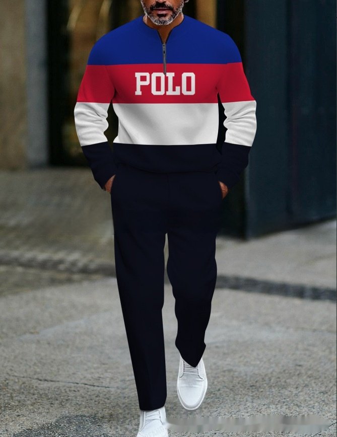 Casual Fashion Men's Long-Sleeve Pants Set