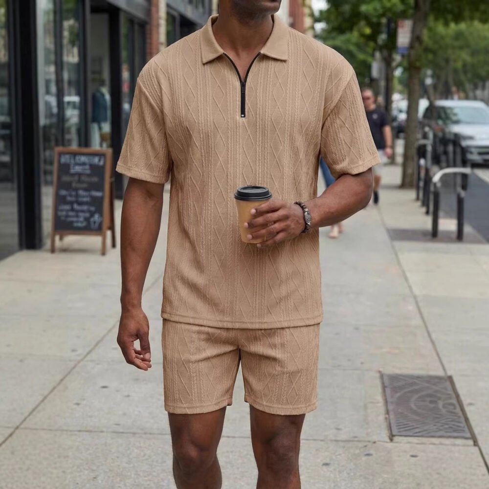 Men's Polo Shirt Casual Short-sleeved Shorts Sports Suit