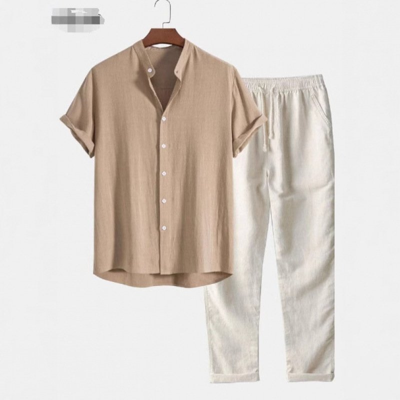 Mens Fashionable Printed Top And Pants Set