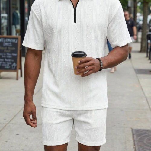 Men's Polo Shirt Casual Short-sleeved Shorts Sports Suit