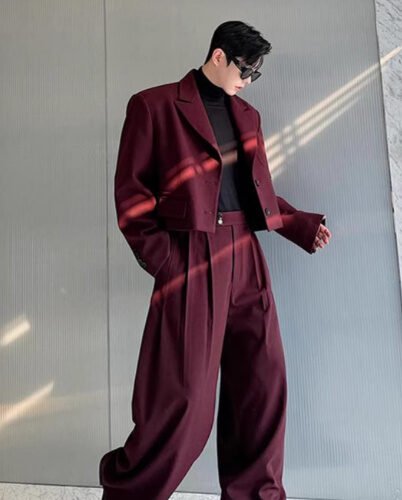Two Piece Retro Thick Short Casual Suit Set For Niche Designers