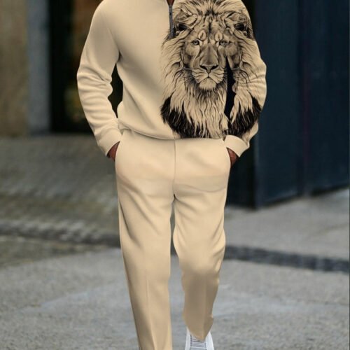 Casual Fashion Men's Long-Sleeve Pants Set