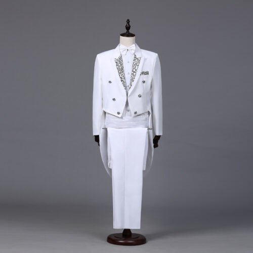 Mens Formal Tuxedo Suit Performance Outfit