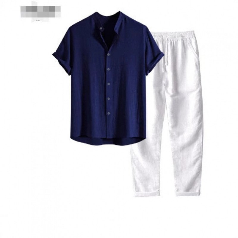 Mens Fashionable Printed Top And Pants Set