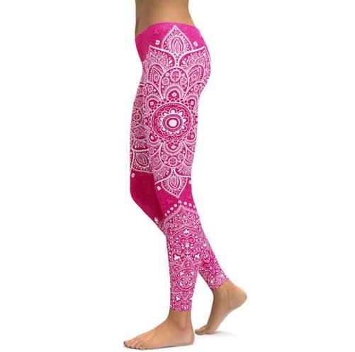 Printed Yoga Pants Women's Unique Fitness Tights Workout Sports Running Tights Sexy Push-ups Workout Tights Stretch Tights