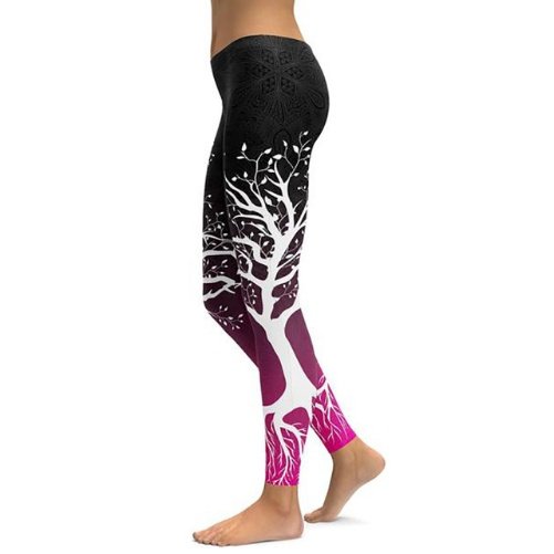 Printed Yoga Pants Women's Unique Fitness Tights Workout Sports Running Tights Sexy Push-ups Workout Tights Stretch Tights