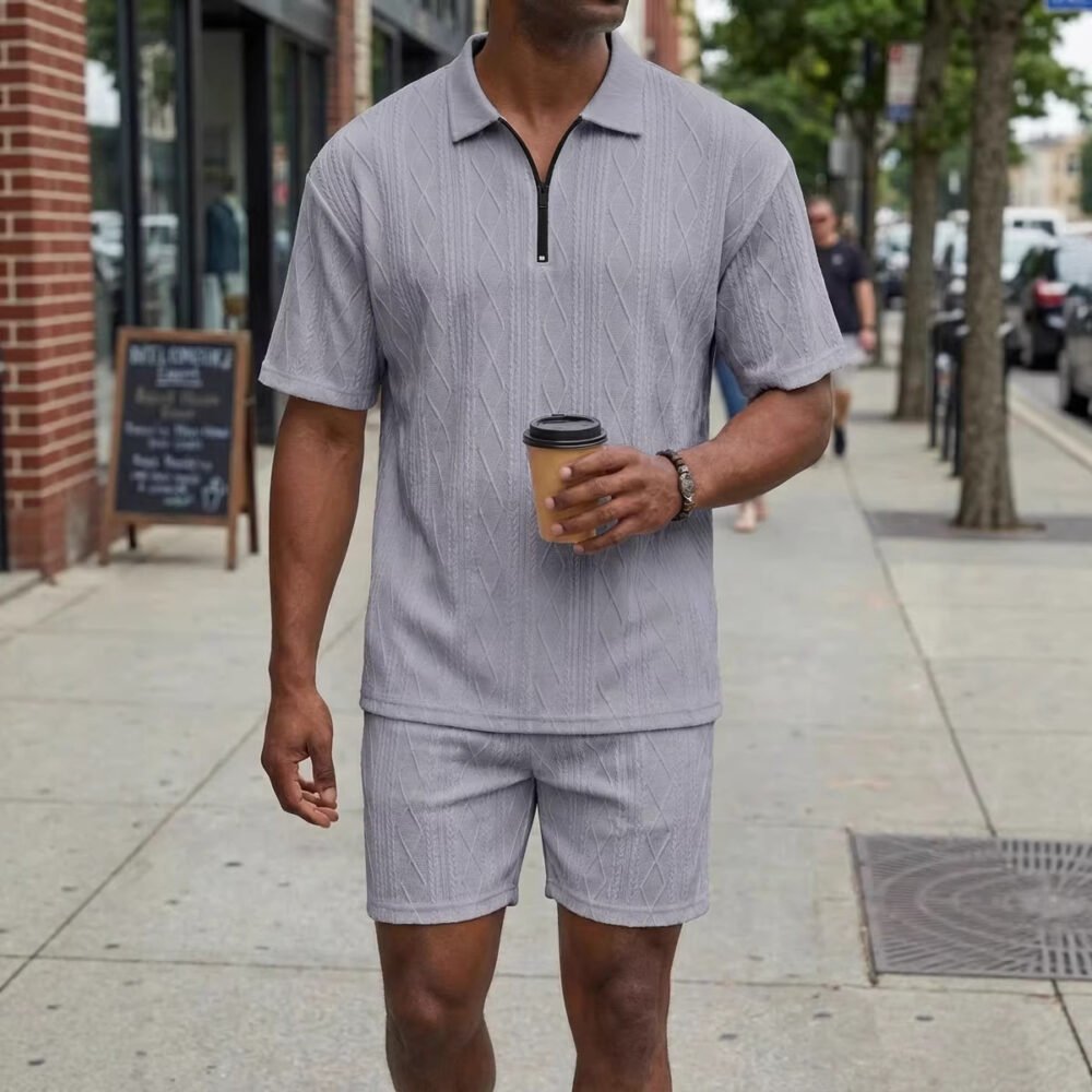 Men's Polo Shirt Casual Short-sleeved Shorts Sports Suit