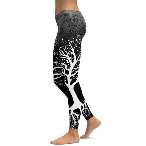 Printed Yoga Pants Women's Unique Fitness Tights Workout Sports Running Tights Sexy Push-ups Workout Tights Stretch Tights