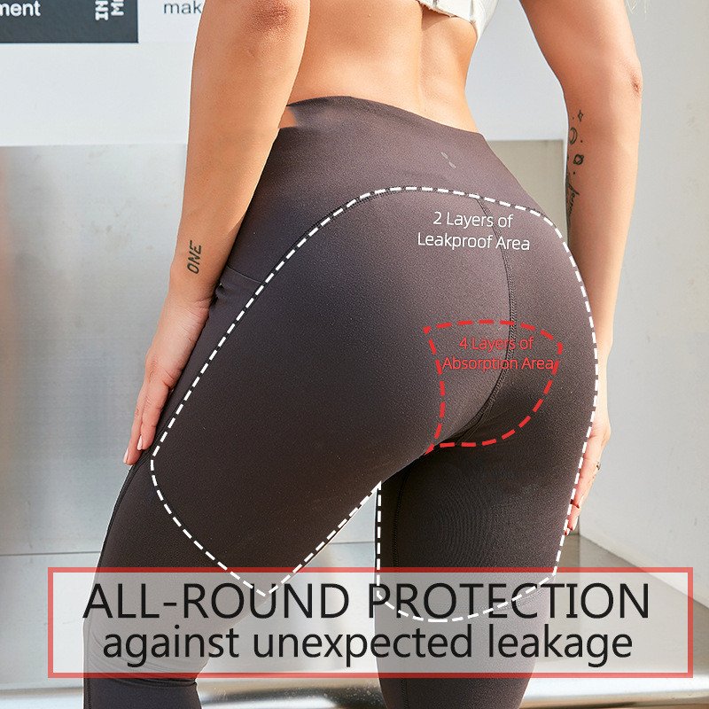 Women's Menstrual Workout High Waist Tight Yoga Pants