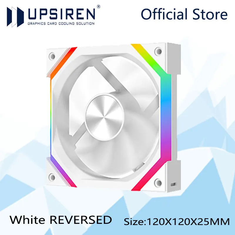 UPSIREN ZF-120 Computer Chassis Fan 12cm ARGB 4 Pin PWM Quiet Cooling Fan 12V Large Air Volume 45CFM/600-1500RPM