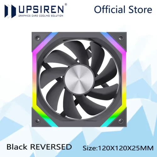 UPSIREN ZF-120 Computer Chassis Fan 12cm ARGB 4 Pin PWM Quiet Cooling Fan 12V Large Air Volume 45CFM/600-1500RPM