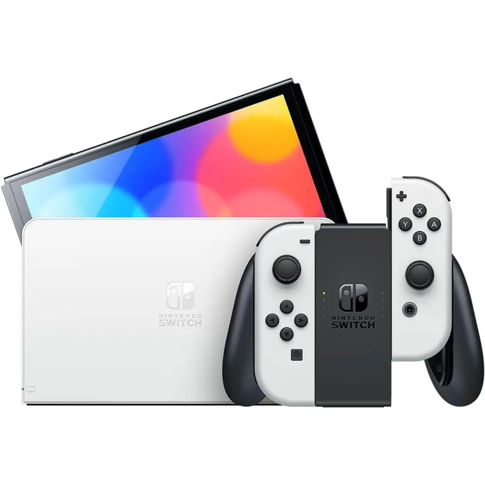 Nintendo Switch OLED Model: Mario Kart 8 Deluxe Bundle Multi White