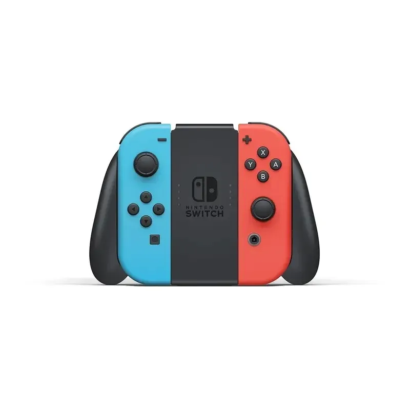 Switch - OLED Model with Neon Red & Neon Blue Joy-Con - Hong Kong Version (HK Charger with HK to US Plug Adapter)