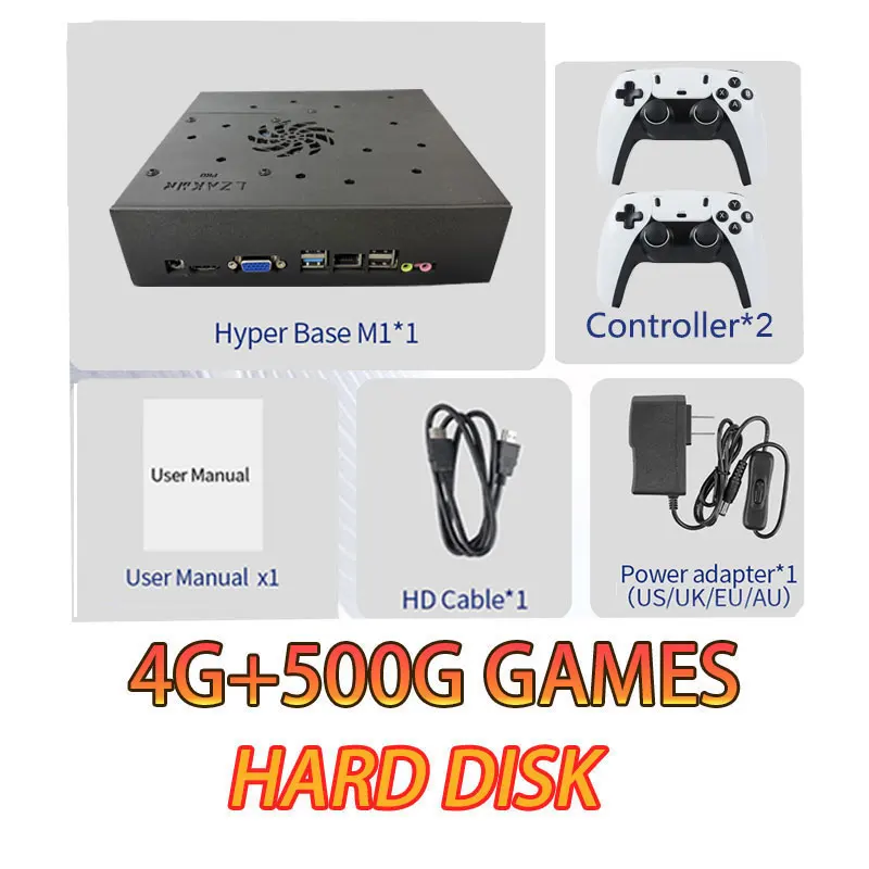 Super Game Console X8 Pro 70000+ Games I3-3110M  For Wii PS2 DC PSP GAMECUBE 500G Loaded Console Windows 11and Batocera