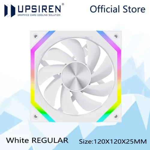 UPSIREN ZF-120 Computer Chassis Fan 12cm ARGB 4 Pin PWM Quiet Cooling Fan 12V Large Air Volume 45CFM/600-1500RPM