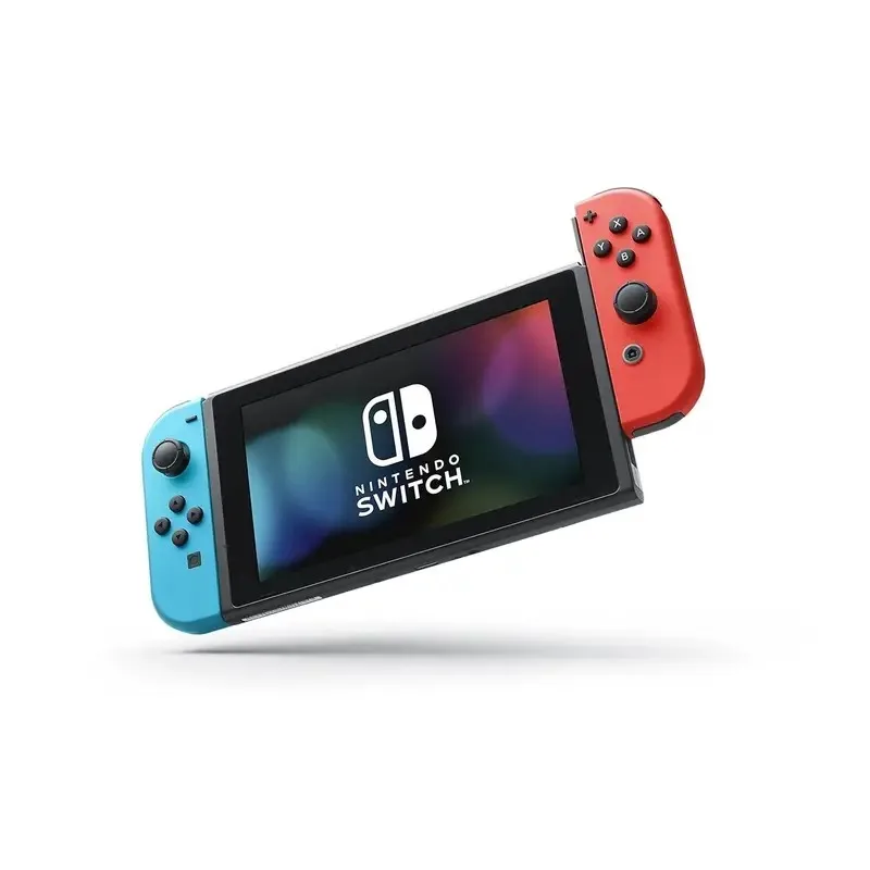 Switch - OLED Model with Neon Red & Neon Blue Joy-Con - Hong Kong Version (HK Charger with HK to US Plug Adapter)