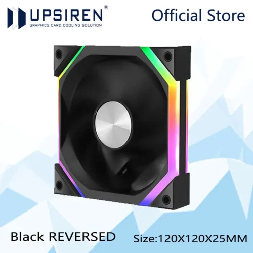UPSIREN ZF-120 Computer Chassis Fan 12cm ARGB 4 Pin PWM Quiet Cooling Fan 12V Large Air Volume 45CFM/600-1500RPM