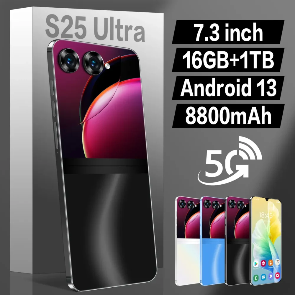 Hot Selling S25 Ultra High Quality Unlocked Smartphone Dual SIM 5G S25 Ultra Cell Phones 16GB+1TB S25Ultra Gaming Mobilephone