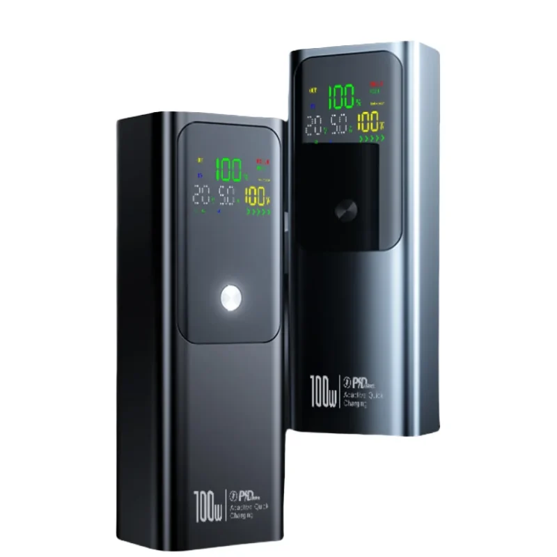 Portable LED Display 100W PD+QC Outdoor Power Bank 20000mAh Fast Charging Power Banks for Laptops