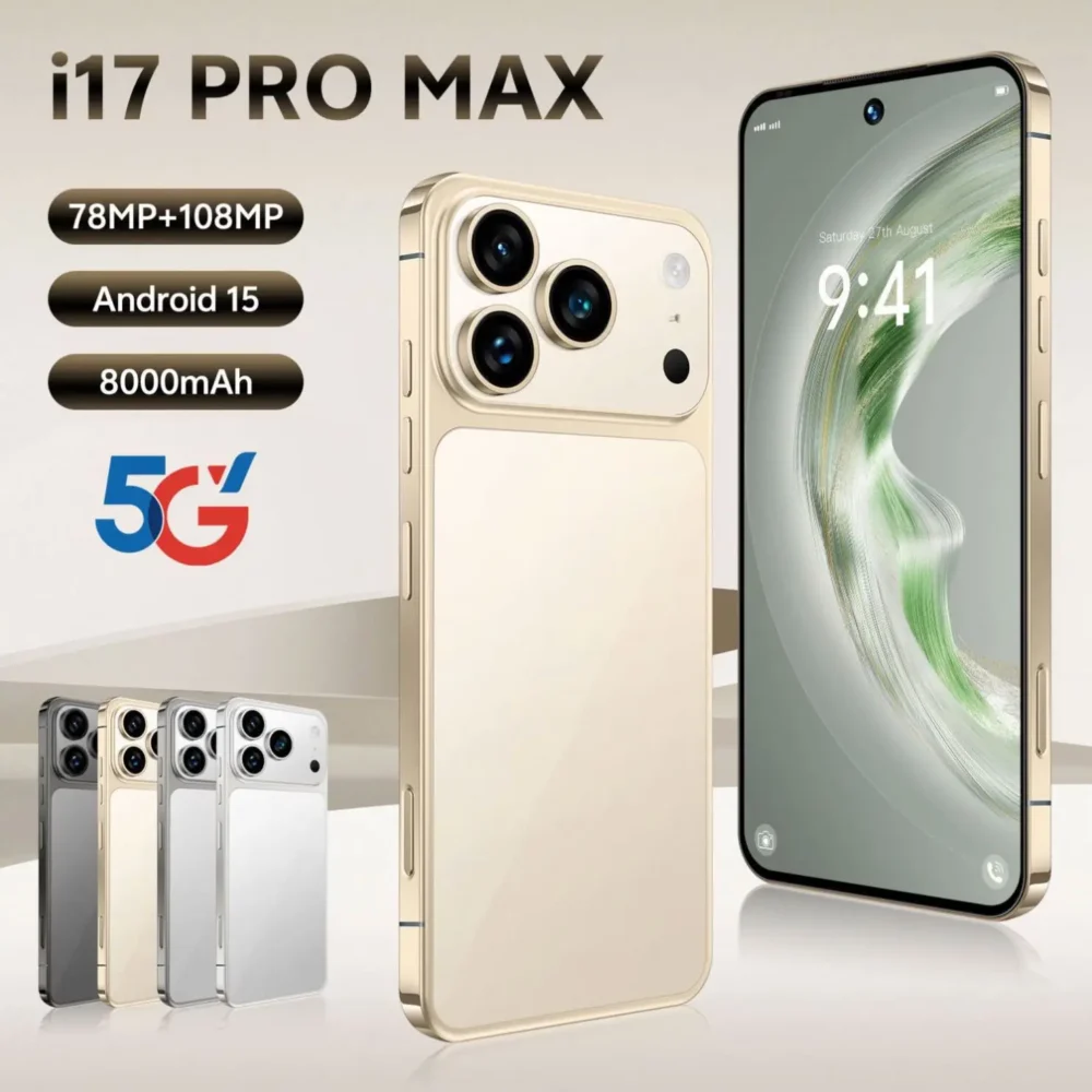 2025 16G+1TB 7.3inch I17 Pro Telephone Origin Clone Smartphone Unlocked 5g I17 Pro Game Smart Mobile Phones