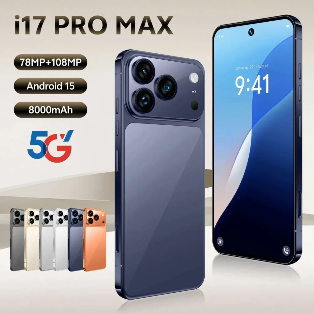 2025 16G+1TB 7.3inch I17 Pro Telephone Origin Clone Smartphone Unlocked 5g I17 Pro Game Smart Mobile Phones