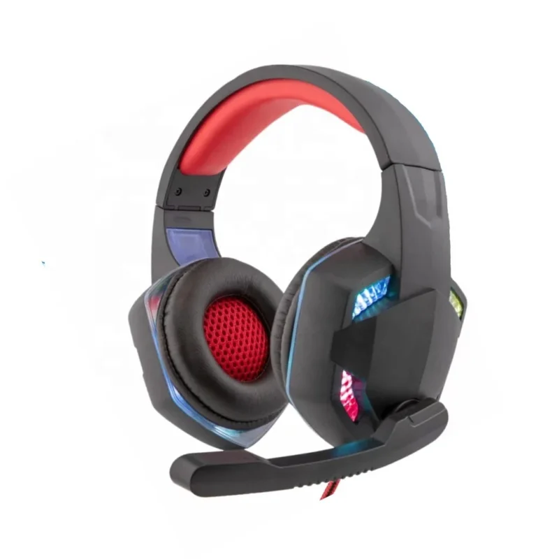 Top Seller Comfort-Fit Ear Wired Headphone with RGB Light & Low Latency 3.5mm Plug for Computer Gaming & Sports