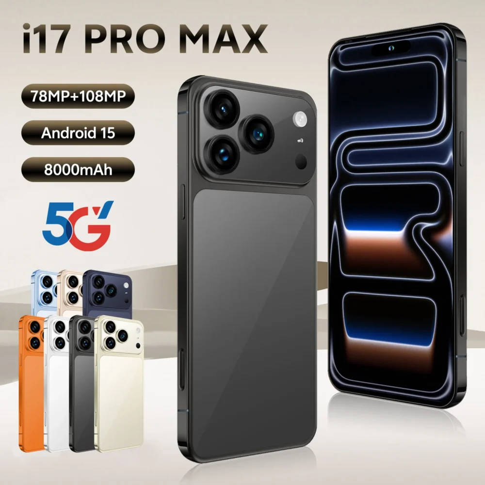 New Arrived Low Price I17 Pro Max Mobile Phones Dual Sim Global Version I17ProMax Smartphone 8GB+256GB Cell Phones