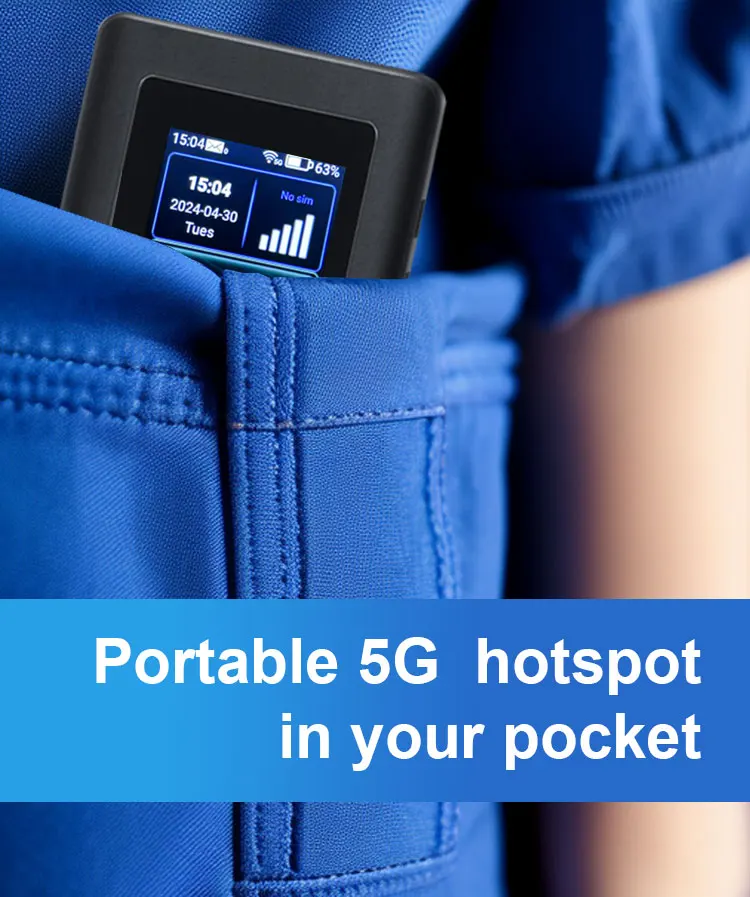 Mifis LTE Wifi Router 5g Lte with Sim Card Slot 4400mAh 4g Router Suitable for Laptops 1800MBPS M2A