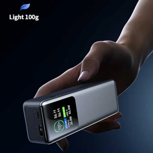 Portable LED Display 100W PD+QC Outdoor Power Bank 20000mAh Fast Charging Power Banks for Laptops