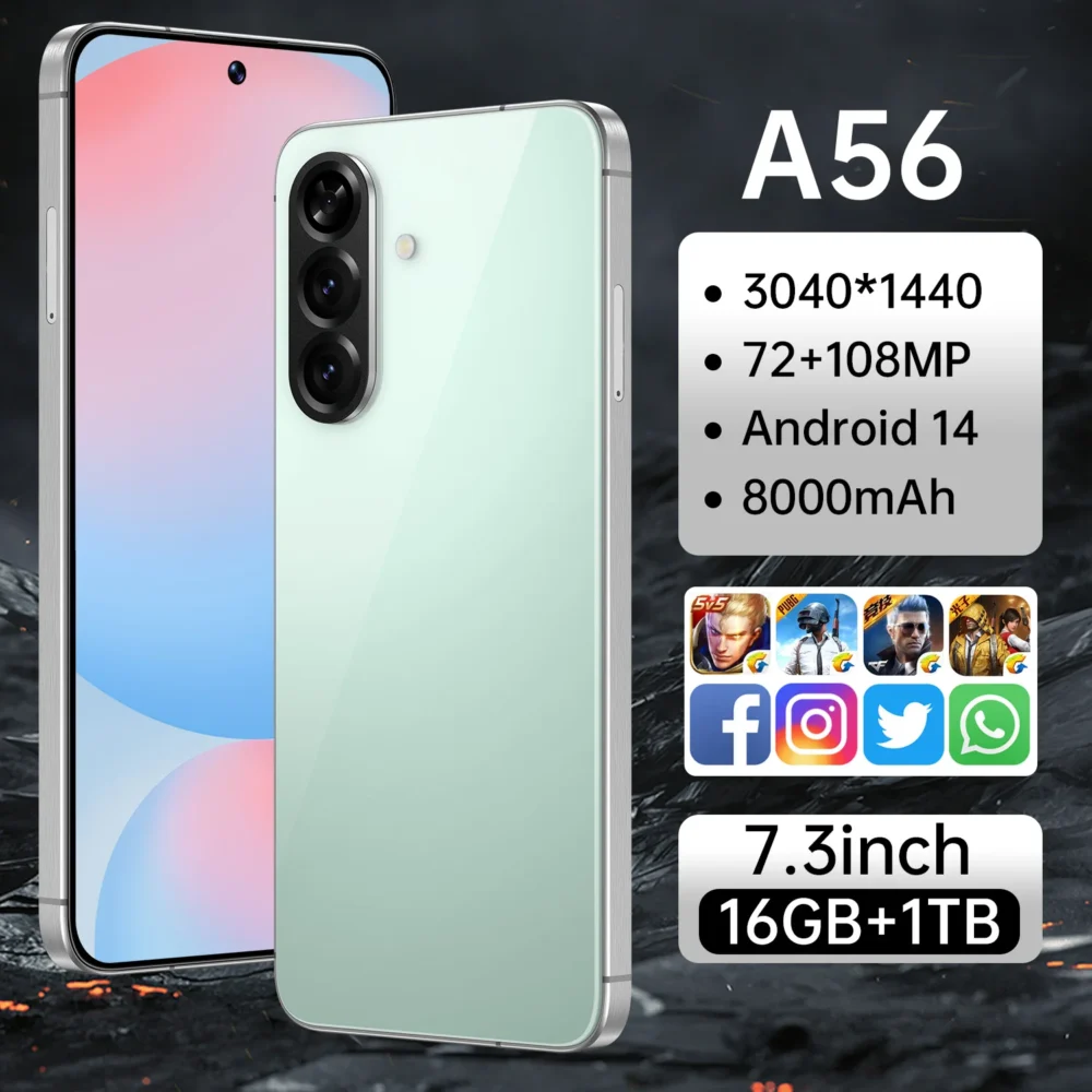 Original Phones A56 Smartphones for A56 8+256GB 5G Dual SIM Cellphone Mobile Phone