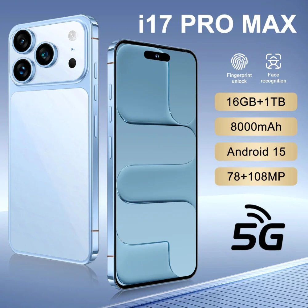 New Arrived Low Price I17 Pro Max Mobile Phones Dual Sim Global Version I17ProMax Smartphone 8GB+256GB Cell Phones