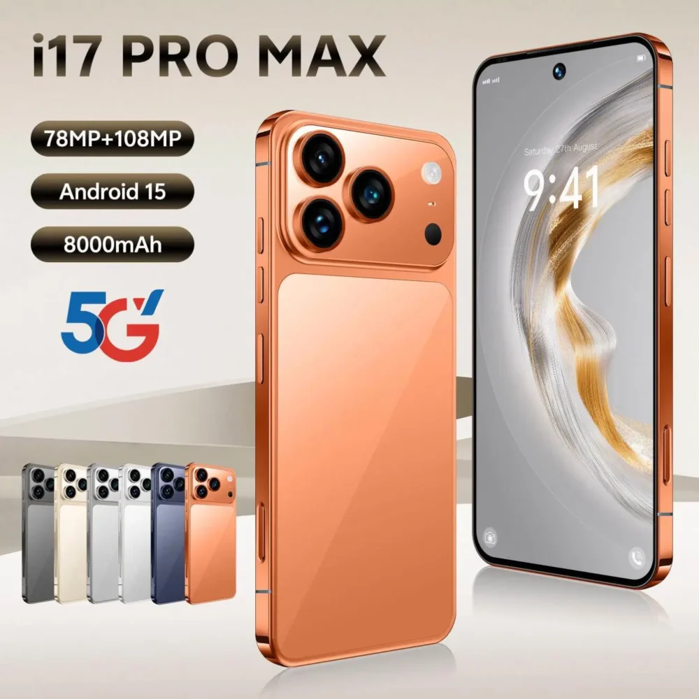 2025 16G+1TB 7.3inch I17 Pro Telephone Origin Clone Smartphone Unlocked 5g I17 Pro Game Smart Mobile Phones