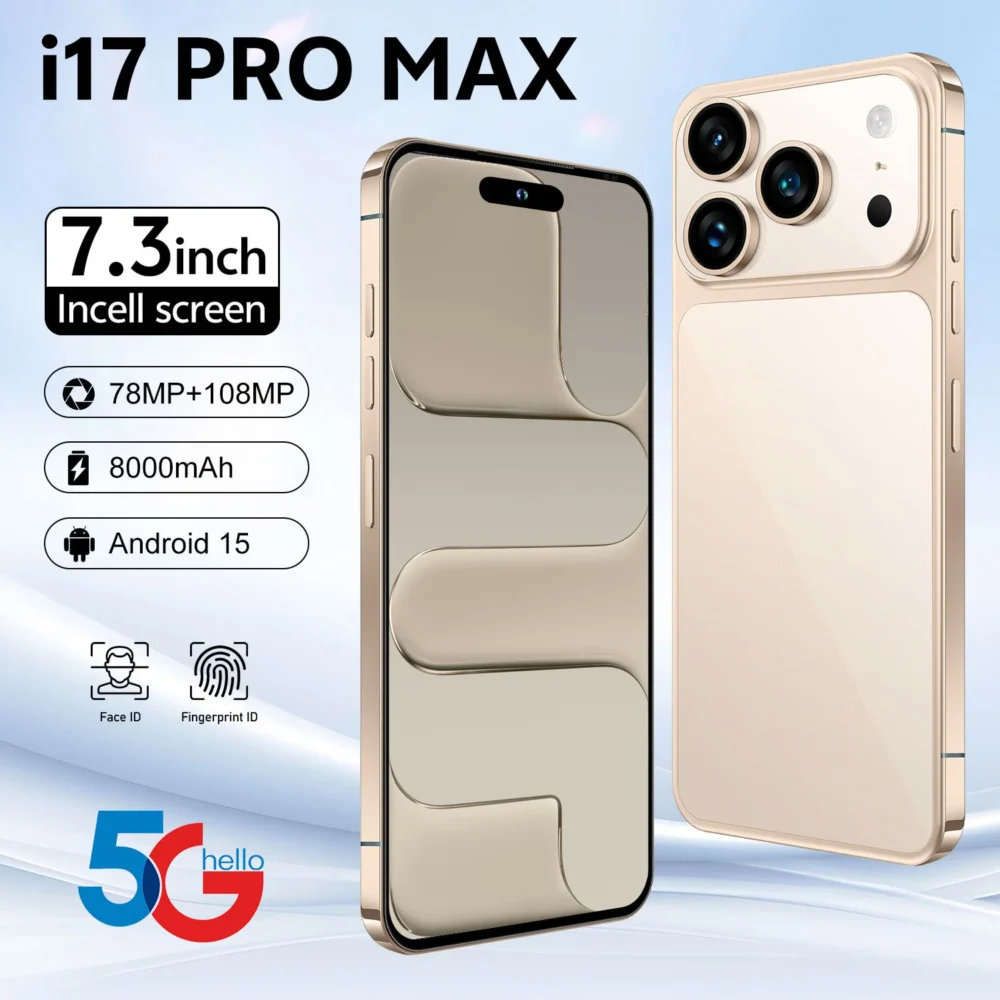 New Arrived Low Price I17 Pro Max Mobile Phones Dual Sim Global Version I17ProMax Smartphone 8GB+256GB Cell Phones
