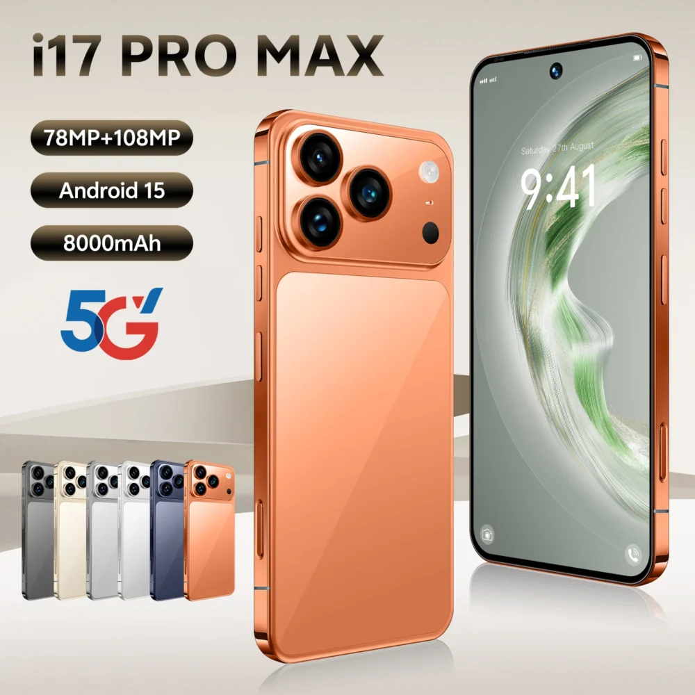 2025 16G+1TB 7.3inch I17 Pro Telephone Origin Clone Smartphone Unlocked 5g I17 Pro Game Smart Mobile Phones