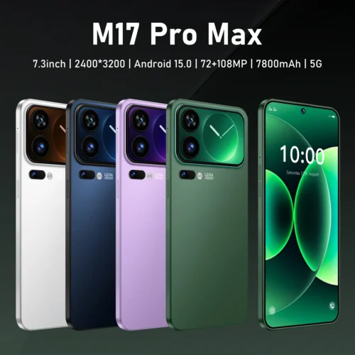 Hot Selling 2026 Brand New M17 Pro Max 5g Smartphone 7.3-Inch 16GB+512GB 7800mAh Battery 108MP Camera M17 Pro Max Mobile Phones