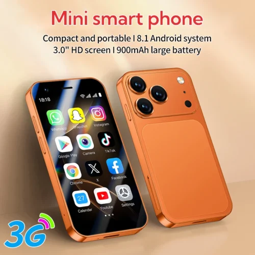 A17 Mini Smartphone 3.0'' HD Screen 4+64GB 3G/4G LTE Dual SIM Cellphone Android Mini Mobile Phones
