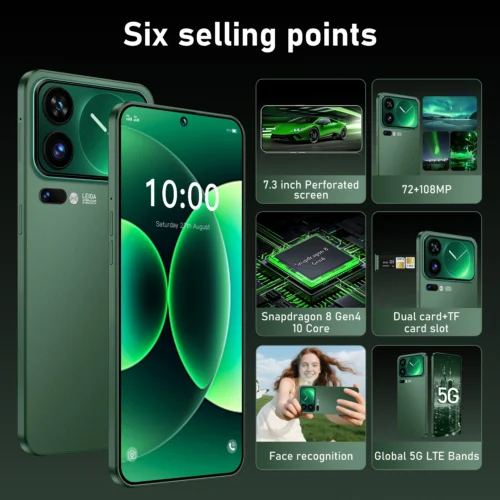 Hot Selling 2026 Brand New M17 Pro Max 5g Smartphone 7.3-Inch 16GB+512GB 7800mAh Battery 108MP Camera M17 Pro Max Mobile Phones
